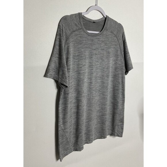 Lululemon Metal Vent Tech Shirt Men's Large Gray Short Sleeve Gym Running Top - Picture 2 of 12